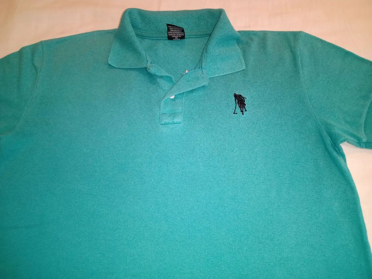 Camisa polo azul turquesa  - Foto 4