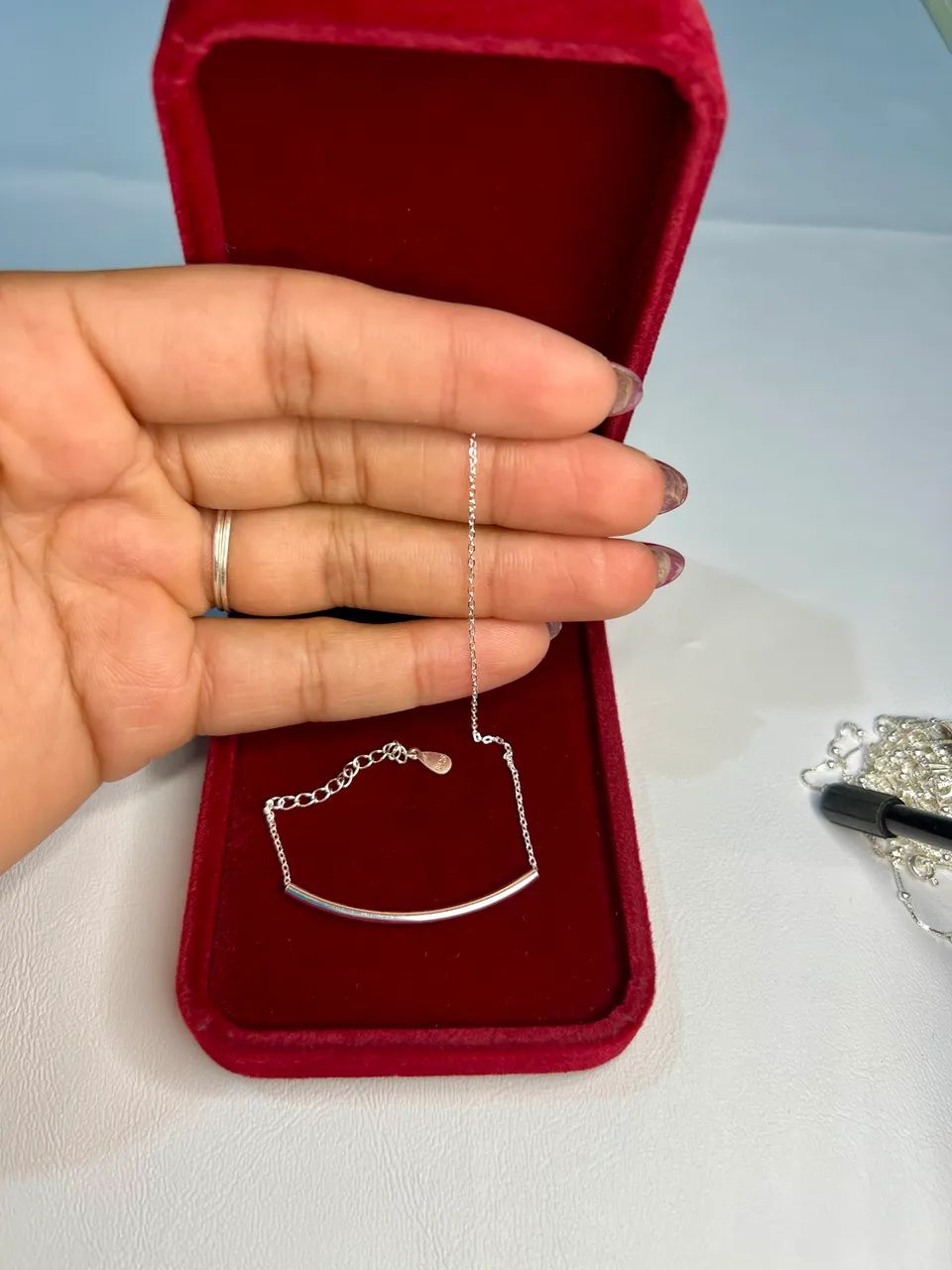 Pulseira importada prata 925 com garantia  - Foto 2