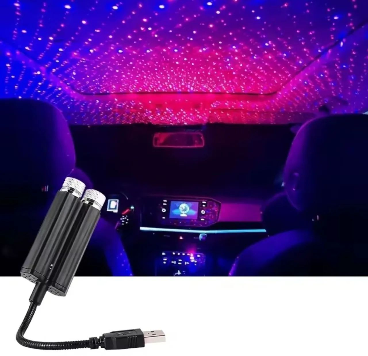 Luminária para interior de veículo usb 360 graus - Foto 2