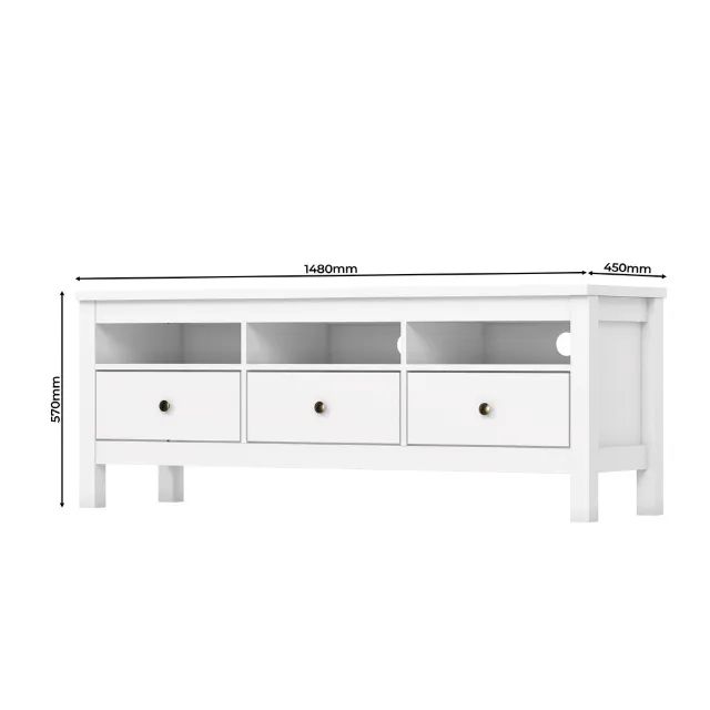 Rack Bancada Indiana para TV Até 65 Polegadas Branco ou Preto - Foto 4