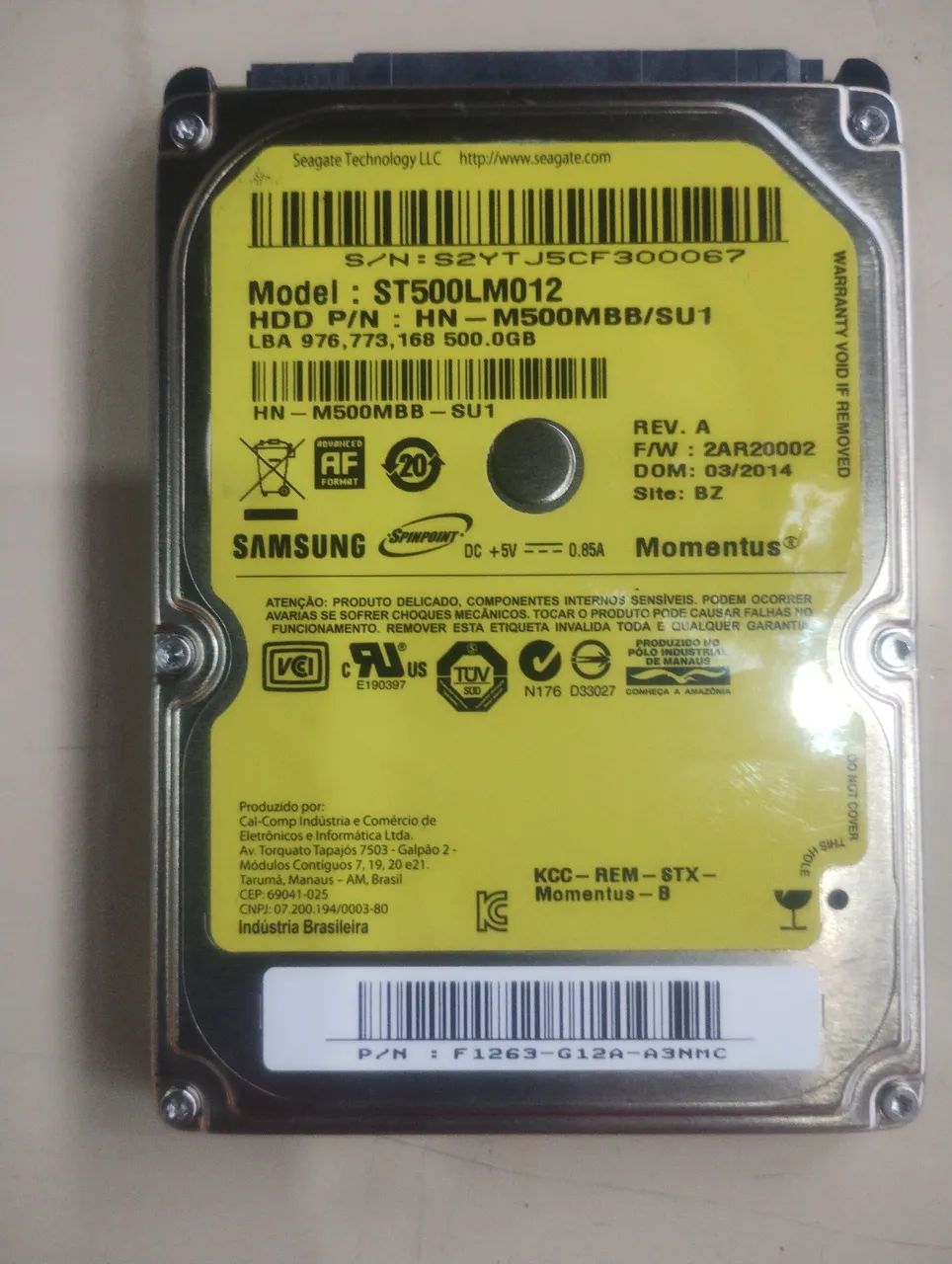 HD NOTEBOOK 500 G SAMSUNG  - Foto 2