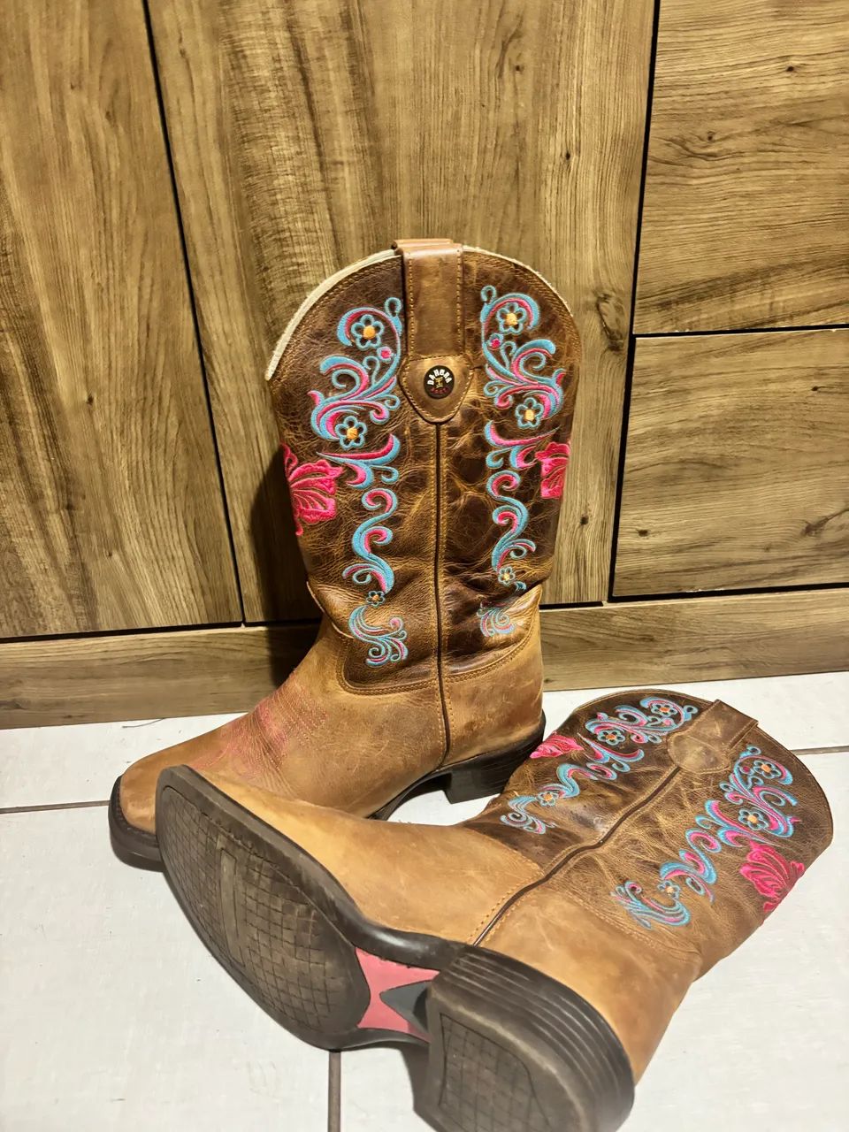 Par de botas de couro country  - Foto 2