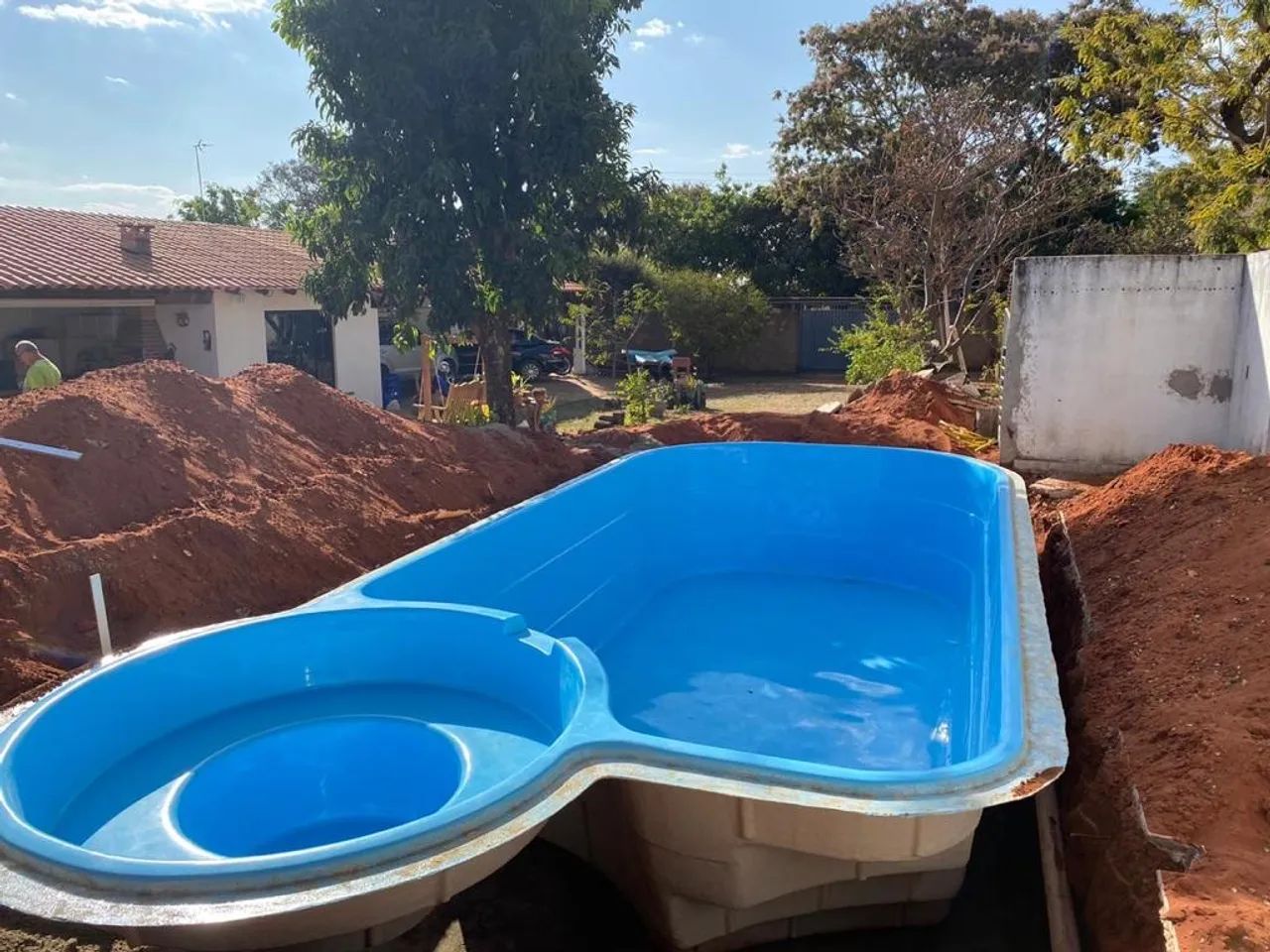 Piscina de fibra instalada 8 metros - Área Externa - Setor Habitacional ...
