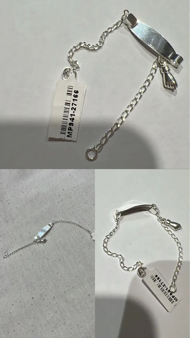 Pulseira para bebê Prata