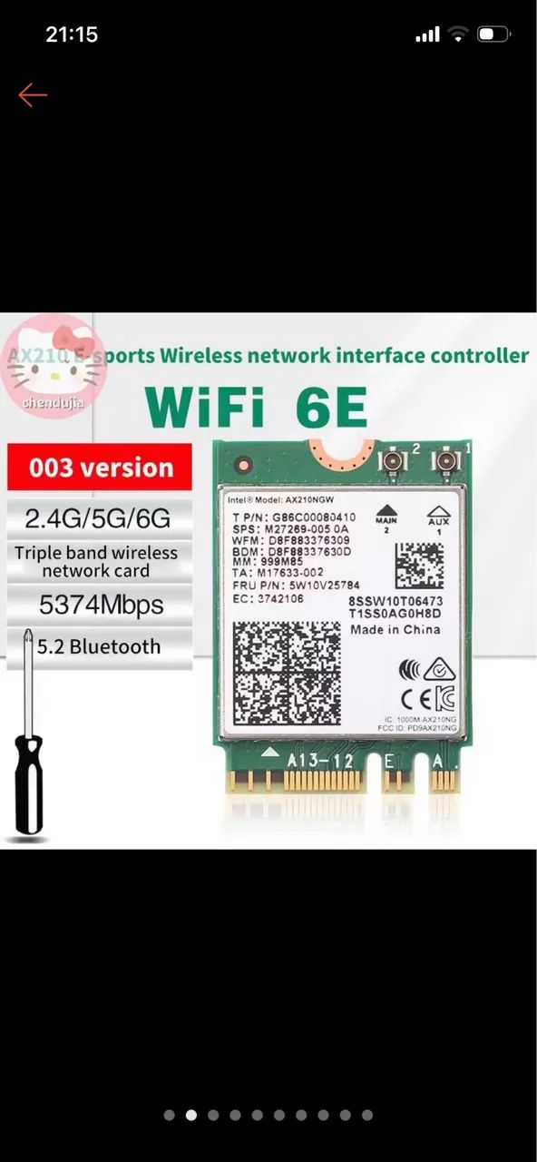 Adaptador Wi-Fi nvme - Foto 3