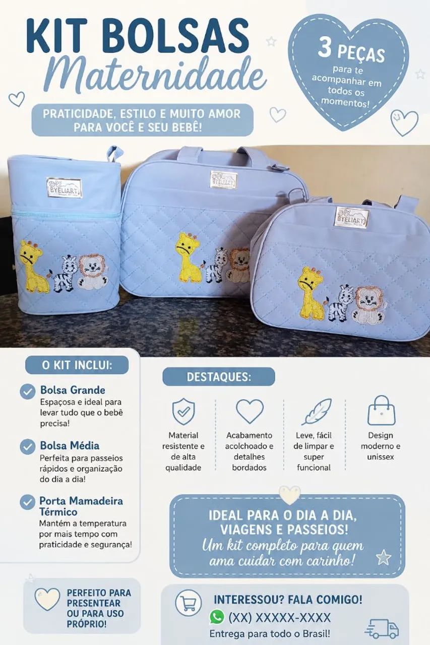 Kit bolsa maternidade 