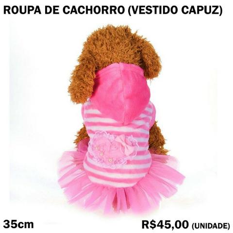 Roupa de Cachorro (Vestido com Capuz)