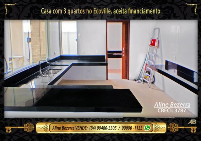 Casa no Ecoville já com luminárias, box e alto padrão, acabamento diferenciado, financia - Foto 9