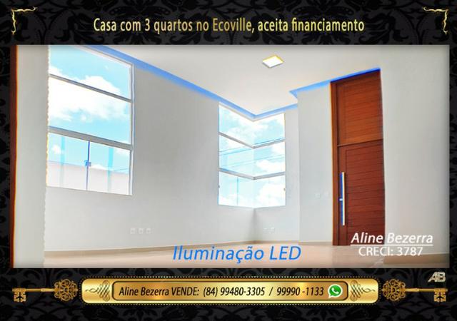 Casa no Ecoville já com luminárias, box e alto padrão, acabamento diferenciado, financia - Foto 4