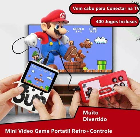 Mini game portátil retrô Nintendo 400 jogos incluso + controle player 2 - Foto 2