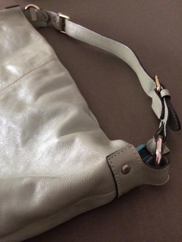 Bolsa de couro verde claro - Foto 3