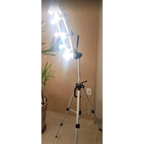 Vendo Ring Light Novo, na cor branca - Foto 5