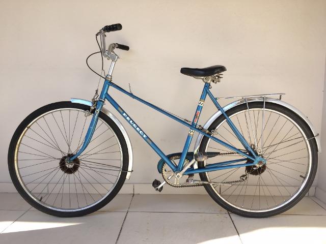Bicicleta Peugeot - Aro 26 - Azul - Ótimo Estado - Antiga - Foto 2