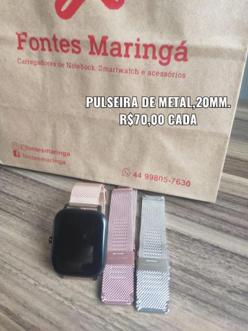 Pulseira Metal para Amazfit de 20mm - Foto 4