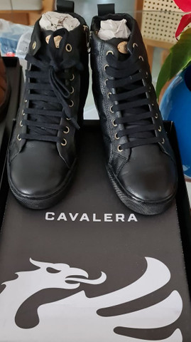 tênis couro cano alto cavalera barbara feminino