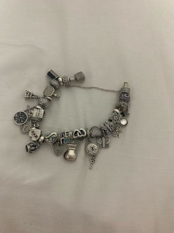 Pulseira na Prata 925 com 27 Berloques