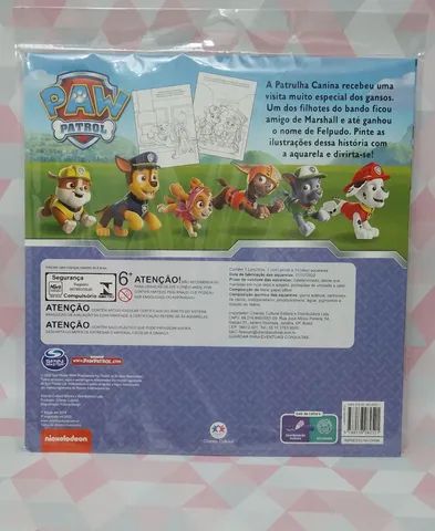 Livro Aquarela Para Pintar Patrulha Canina Paw Patrol