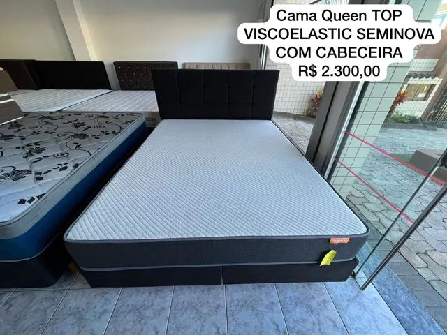cama box queen size VISCOELASTIC + CABECEIRA 