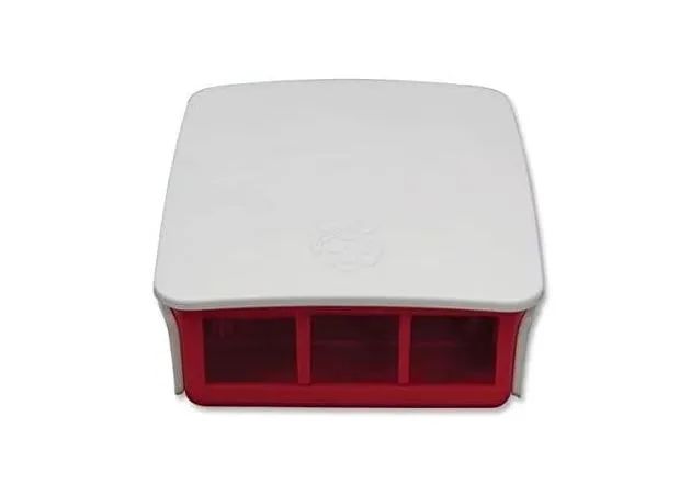 Case raspberry pi 3 Case estojo para modelo b vermelho/branco  Arduino Automação COD-CP733 - Foto 2