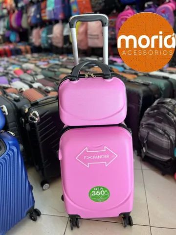 Kit Mala De Bordo 10kg  360º Rodinhas Abs + Frasqueira Luxo - Foto 2