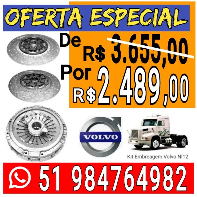 EMBREAGEM KIT DUPLO DO CAMINHÃO VOLVO NL12  - Foto 2