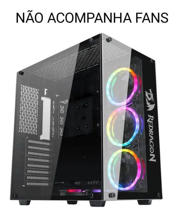Gabinete Gamer Redragon - Preto  - Foto 2