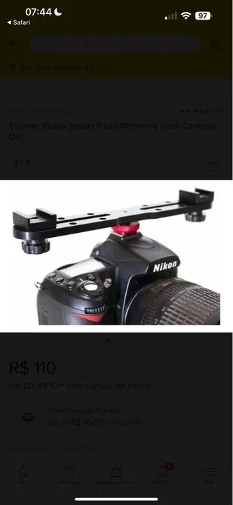 Suporte para sapata de câmeras foto e vídeo - Foto 4