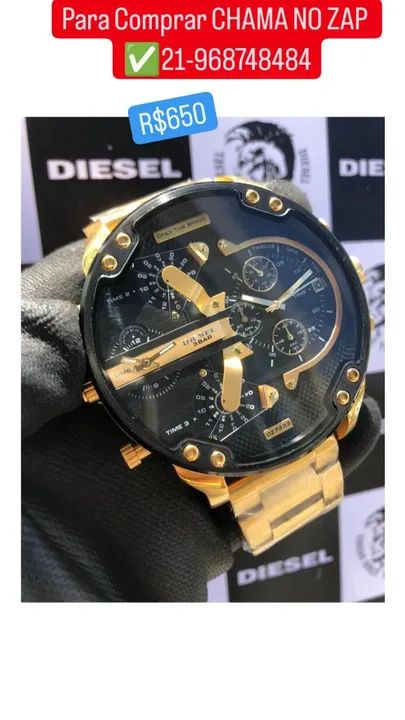 Relógio Diesel 3 Bar Multifuncional Com 04 Máquinas  - Foto 3