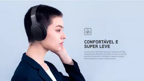 Fone De Ouvido Headphone Dapon H02d Bluetooth 5.1 Com Microfone Cor Preto - Foto 2