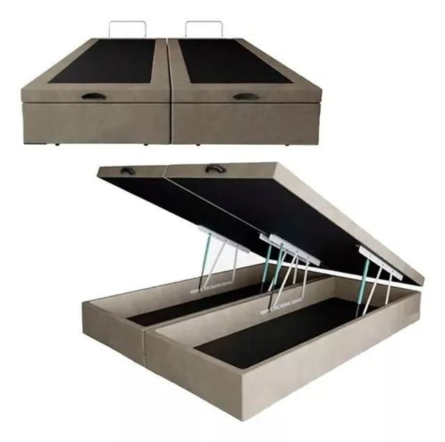 caqma box bau biaprtido queen size 158x 198cm suede 