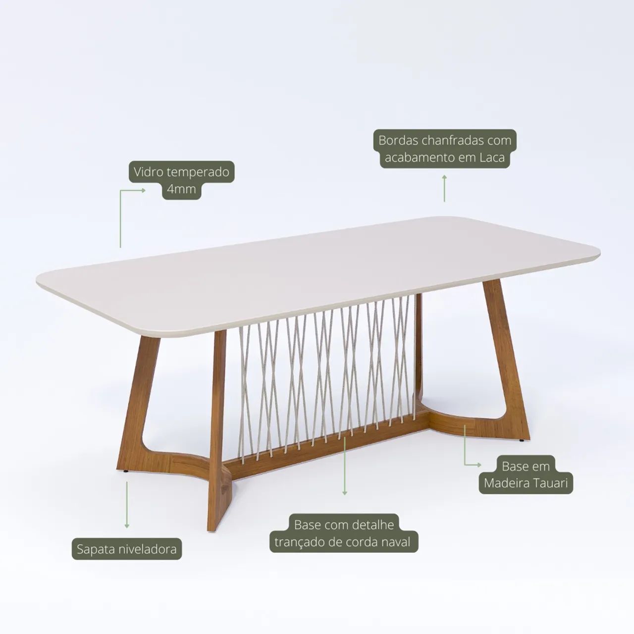 Mesa de Jantar Tulipa com 6 Cadeiras Madeira Maciça tt543 - Foto 2
