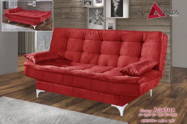 Sofá Cama Ágatha - Receba Hoje - Maio122 - Foto 4