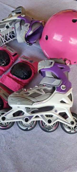 PATINS COM ASSESSÓRIOS OXELO ORIGINAL  - Foto 4