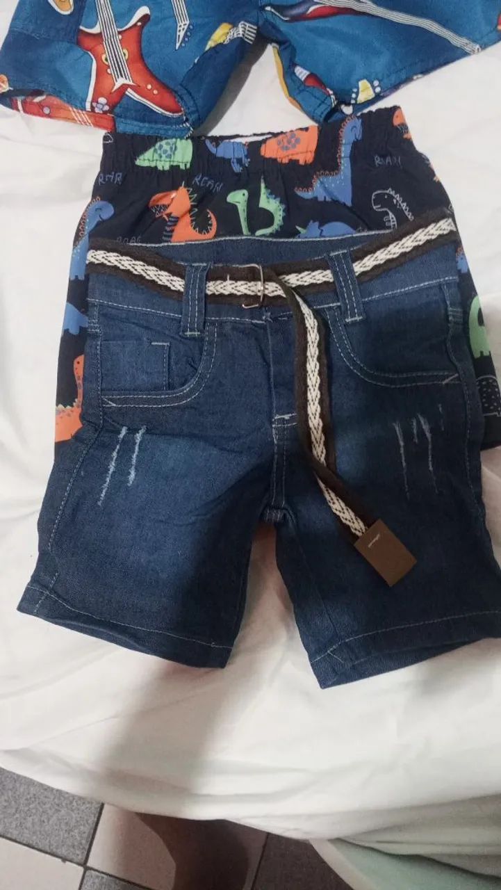 Conjunto de shorts e casaco 