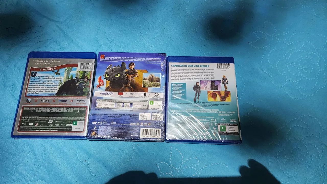 Blu-ray 3D + 2D Como Treinar O Seu Dragão Coleção 1, 2 E 3 Lacrados - Foto 2