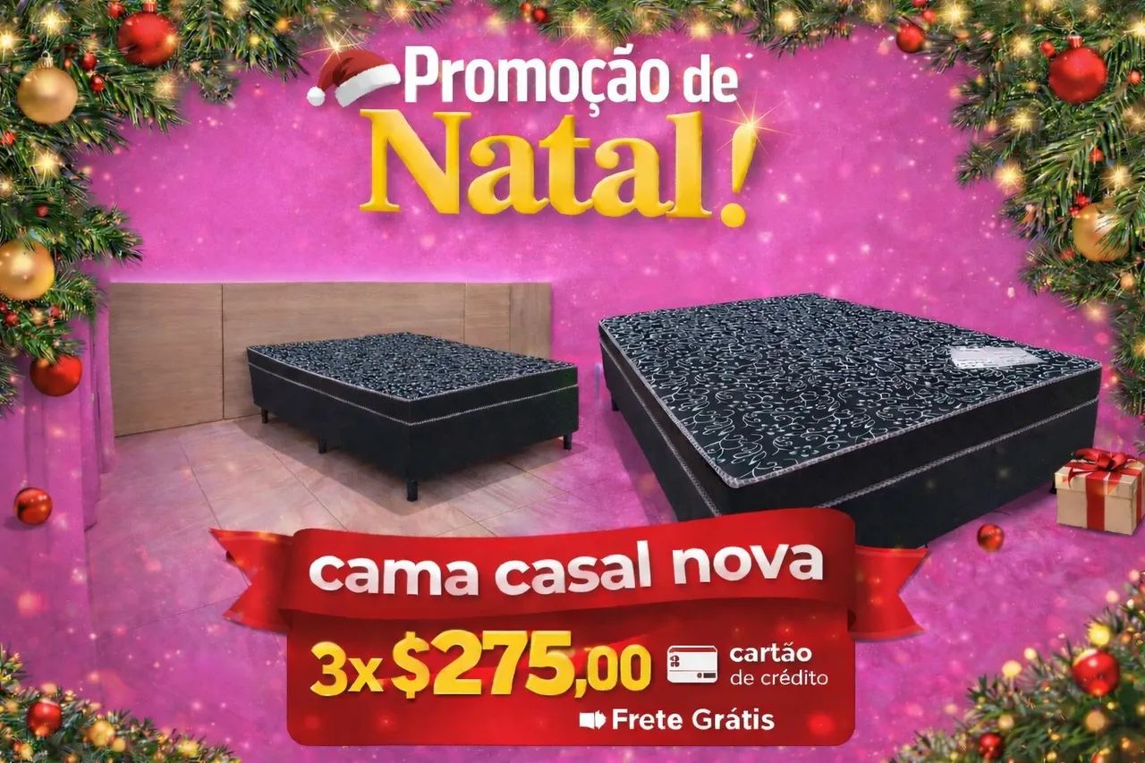 Queima de estoque hoje cama casal nova 