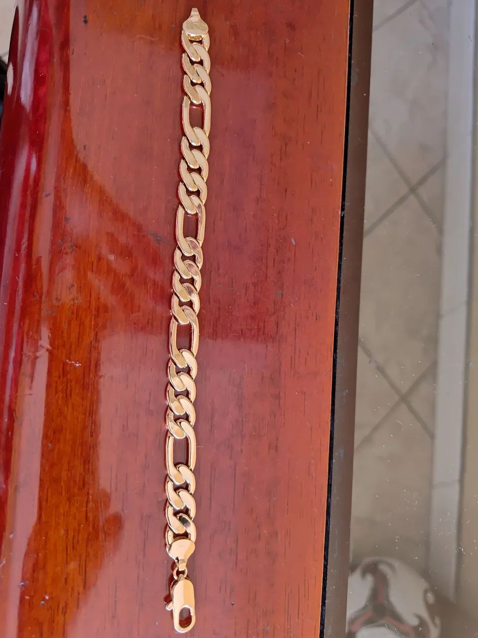 Pulseira Masculina Folheada a Ouro 18k(Nova) - Foto 4
