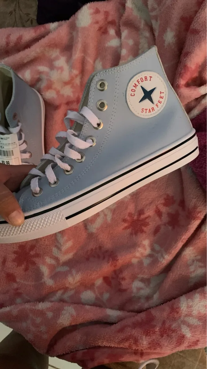 Tênis Converse Comfort Star Feet Azul Claro