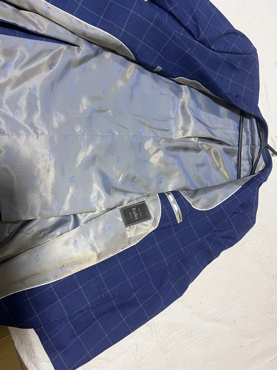 Blazer Masculino Azul Xadrez Raffer