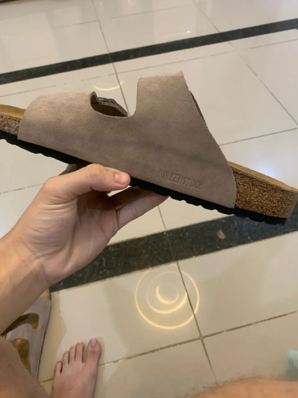 Sandália Birkenstock Arizona Bege - Nova - Foto 2