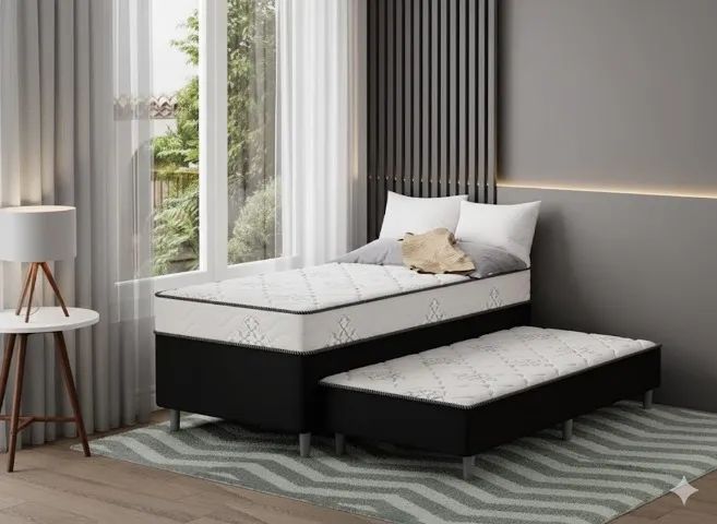 Cama Box Solteiro com Auxiliar (PARCELA EM ATÉ 10X SEM JUROS)