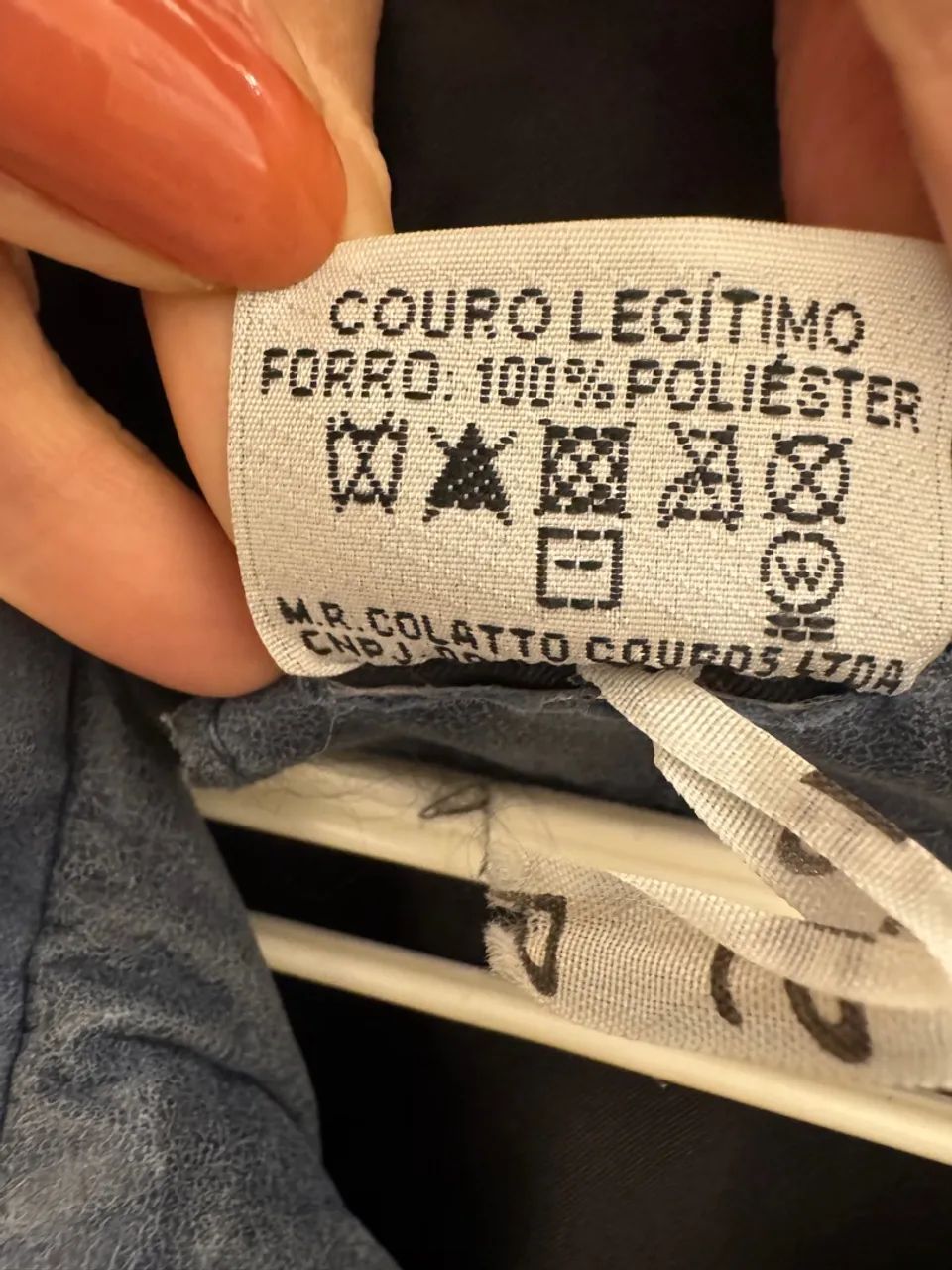Jaqueta feminina de couro legítimo azul. Nova! - Foto 2