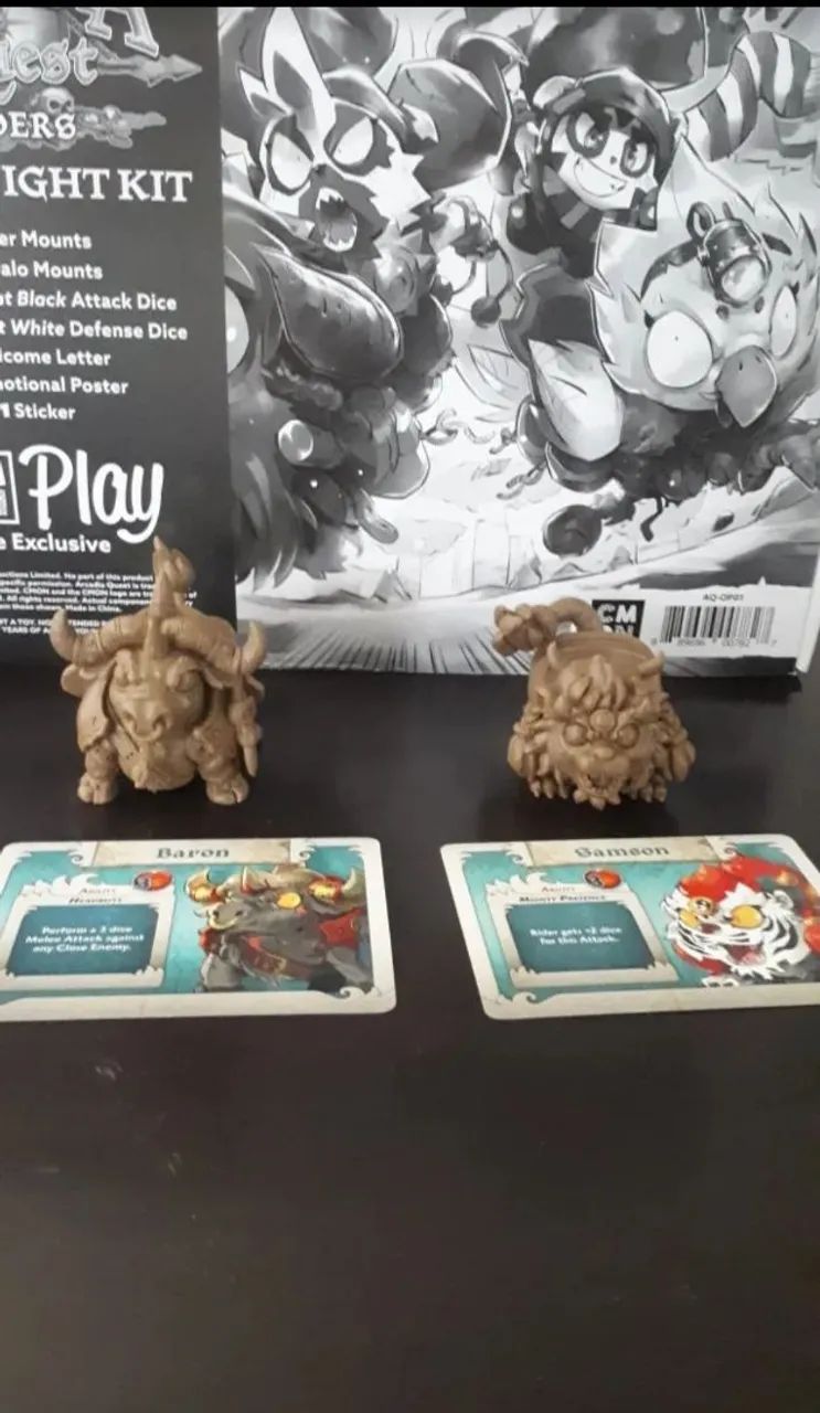 Arcadia Quest: Riders - Miniaturas e Cartas Samson and Baron Kickstarter 