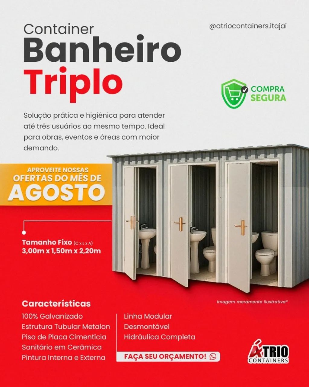 Container Banheiro Sêxtuplo - Solução Modular - Foto 2