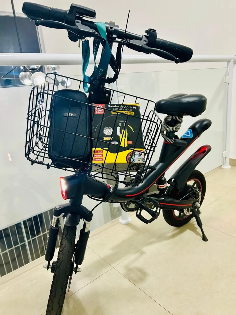 Bicicleta Elétrica V1- Dobrável com Acessórios
