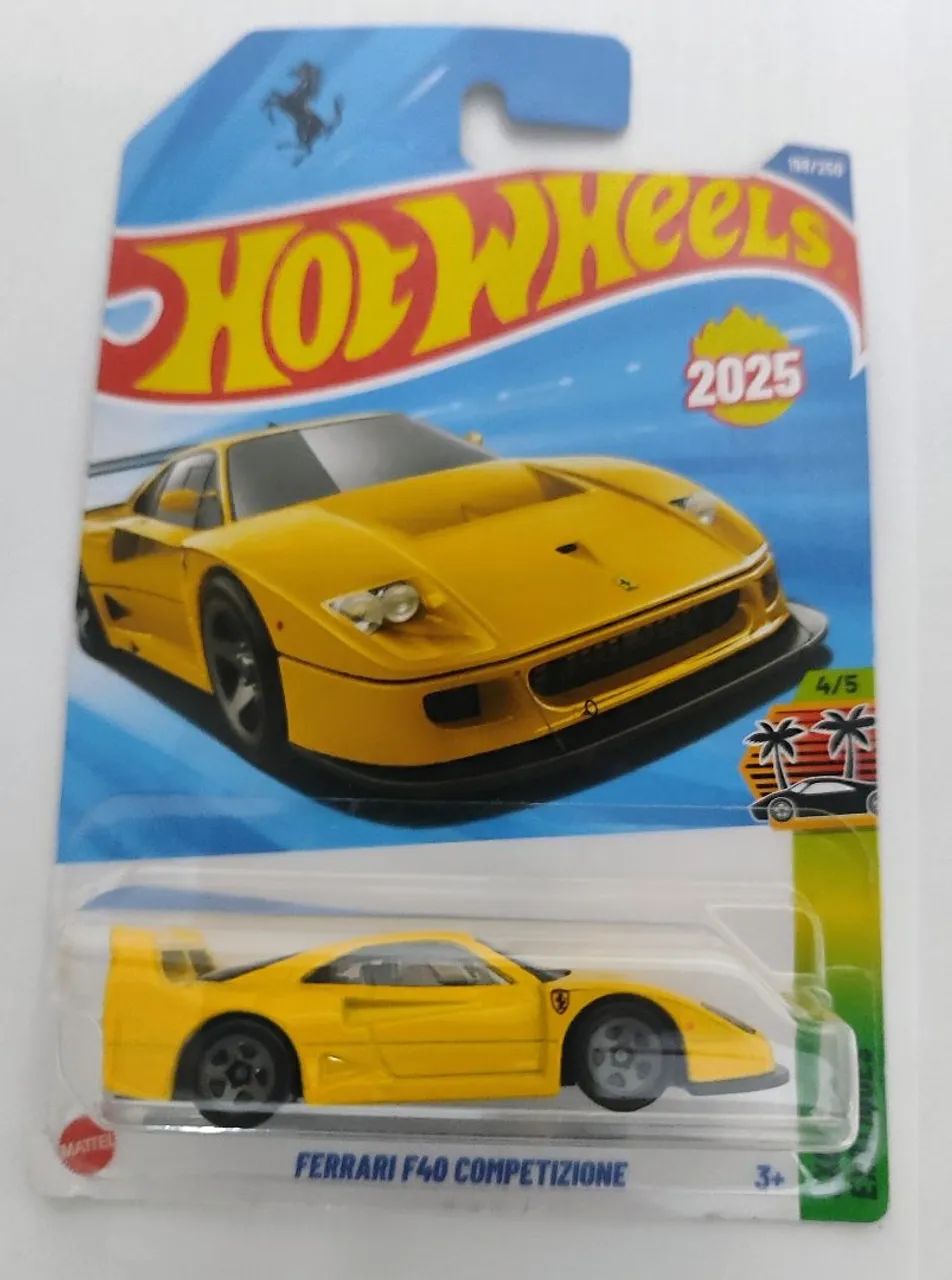 Hotwheels Ferrari F40 amarela 