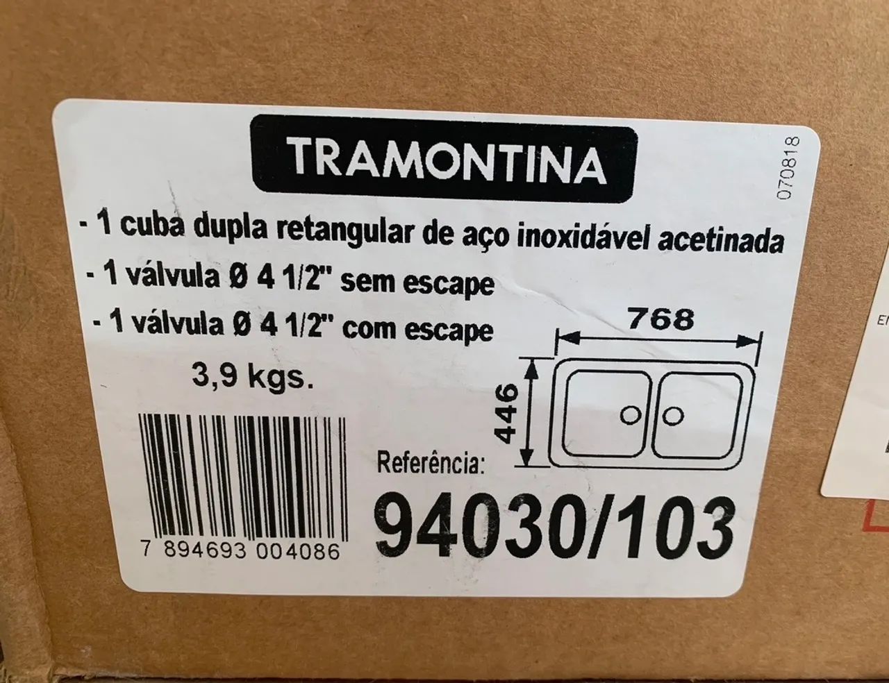 Pia Tramontina Dupla de Inox Acetinado - Foto 2