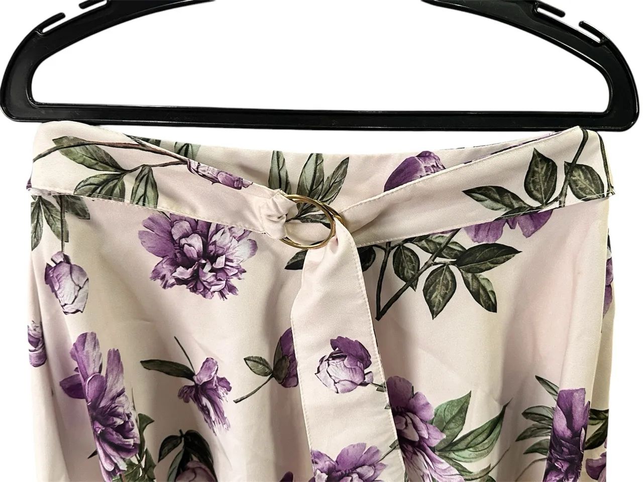 Saia Midi Floral com Cinto - Mustache Store - Foto 3