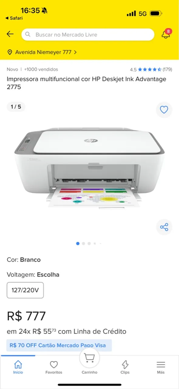 Impressora Multifuncional HP Deskjet Ink Advantage 2775
