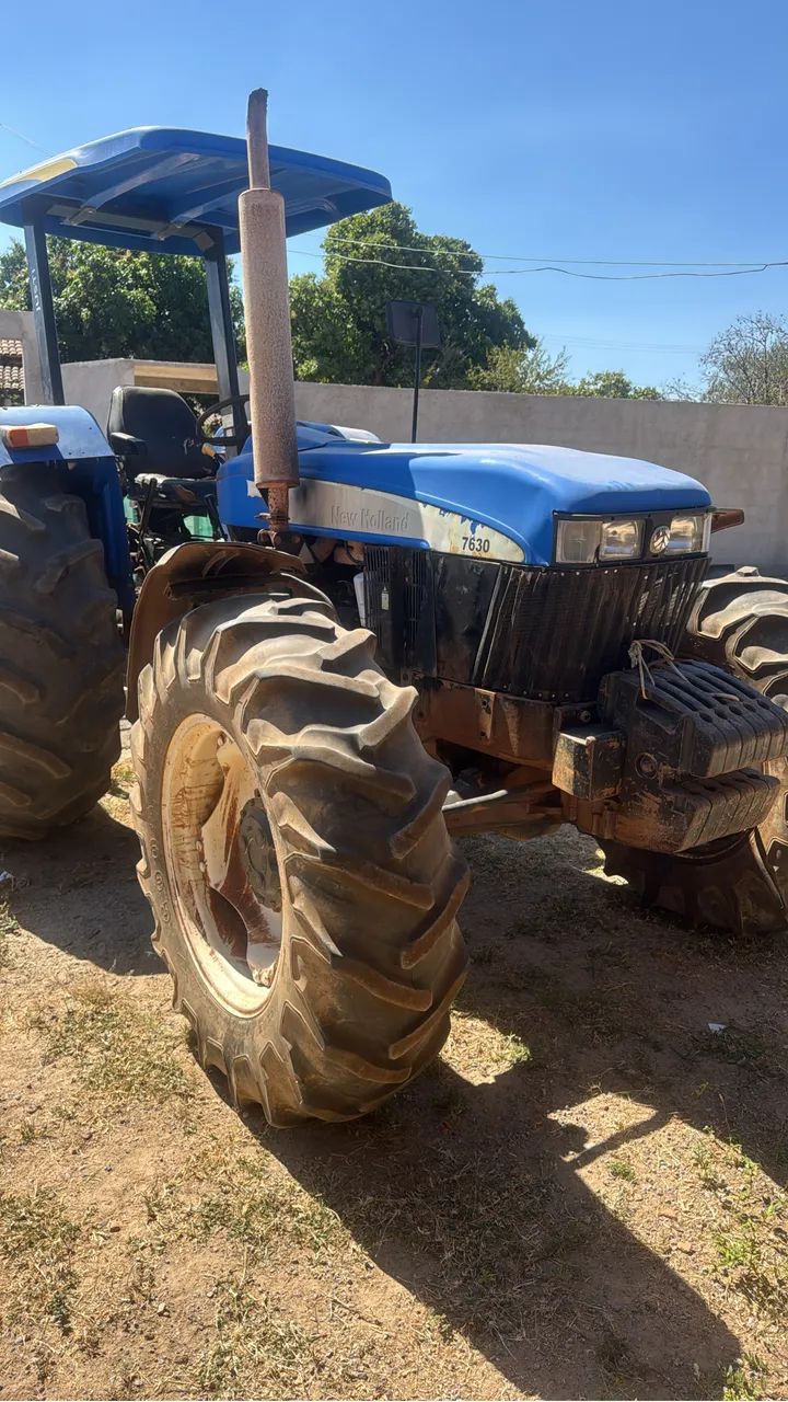 Trator Agrícola  New Holland 7630 com grade tatu 16x28 tatu  - Foto 4